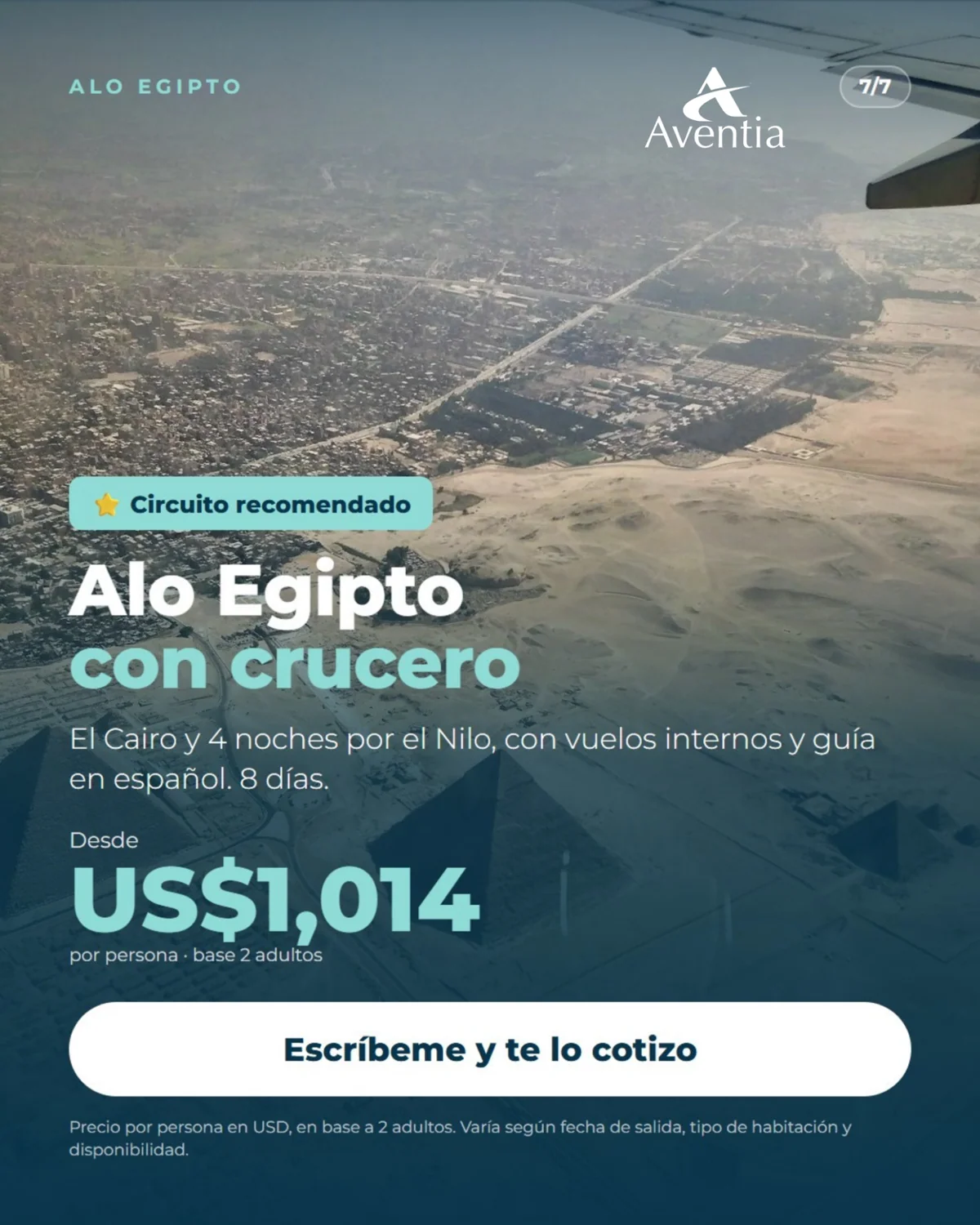 Promoción Aló Egipto con crucero
